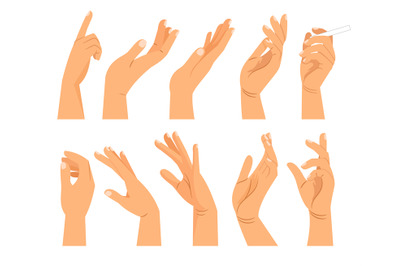 Hand gestures in different positions