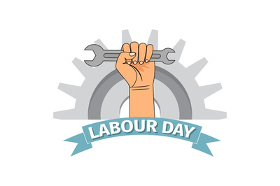 Labour day poster with clenched fist