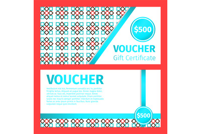 Voucher certificate modern template