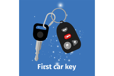 First car key illustration