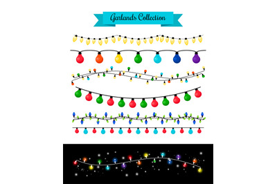 Light decoration christmas bulb garlands