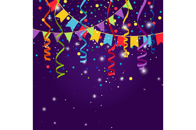 Happy party or festive blue background