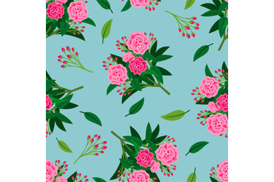 Floral pattern with pink peony