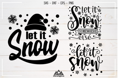 Let It Snow Winter Christmas Svg Design