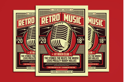 Retro Music Party Flyer