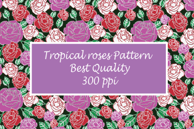 Tropical Roses Pattern