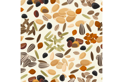 Different seeds colorful pattern