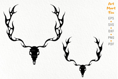 Deer head in gothic style