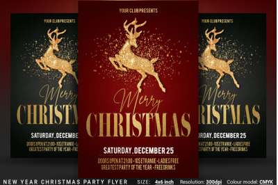 Christmas New Year Party Flyer