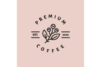 coffee shop logo template vector for premium coffee business.