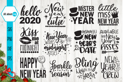 New Year Quotes Svg Bundle