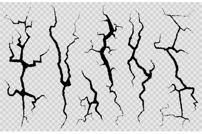 Wall cracks. Surface fracture structure, cleft broken dry lining wall