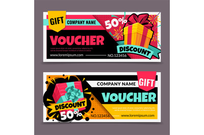 Gift vouchers. Marketing business flyer&2C; promotion birthday certificat