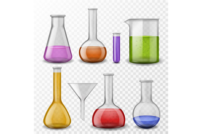 Chemical background. Laboratory experiment chemical equipment glasswar