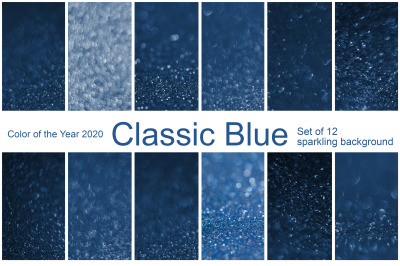 Bokeh Background. Classic Blue. Color 2020