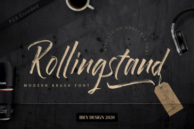 Rollingstand - Brush Stroke Font