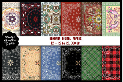 Bandana (Bandanna) Digital Papers