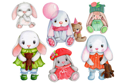 Cute adorable bunnies girls