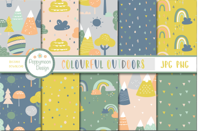 Colourful outdoors paper