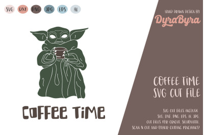 Download Free Design Svg Files Silhouette Baby Yoda Starbucks Svg SVG Cut Files