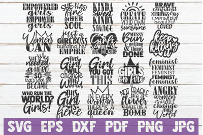 Girl Power SVG Bundle | Women Up Cut Files