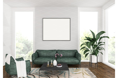 Interior scene - artwork background - frame mockup