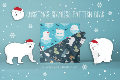 Christmas Seamless Pattern Polar Bear