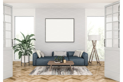 Interior scene - artwork background - frame mockup