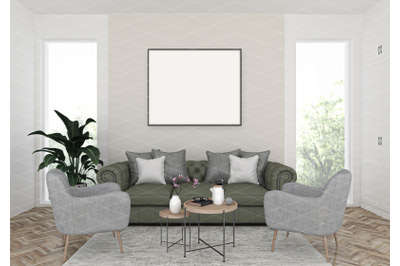 Interior scene - artwork background - frame mockup