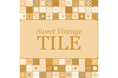 Sweet vintage ceramic brown tiles