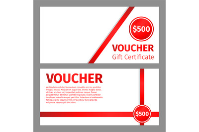 Voucher certificate blank template