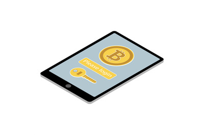 Bitcoin wallet app on tablet PC