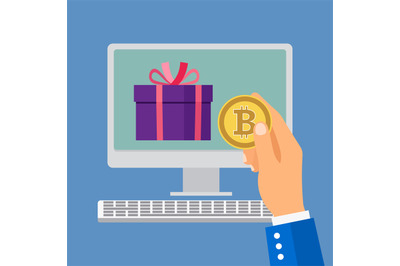 Online shopping with bitcoin