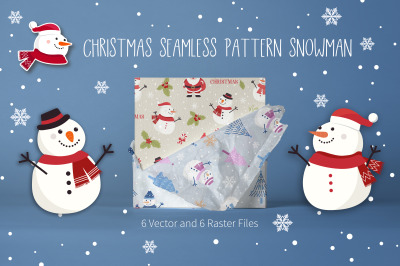 Christmas Seamless Pattern Snowman