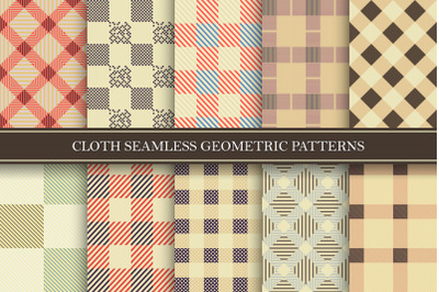 Colorful seamless textile patterns