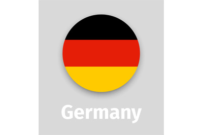 Germany flag, round icon