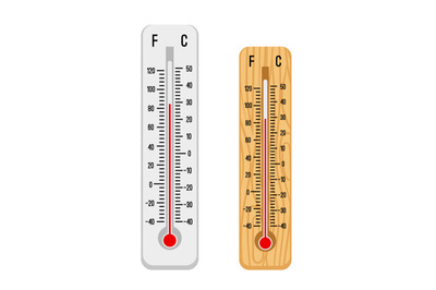 Thermometer set vector illustration.