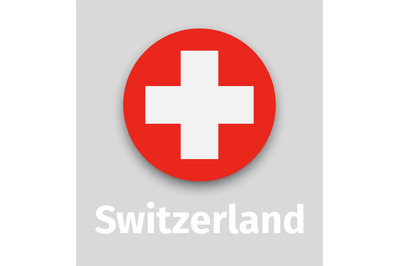 Switzerland flag, round icon