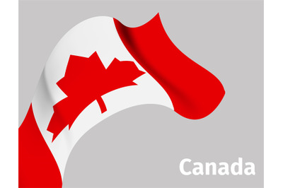 Background with Canada wavy flag