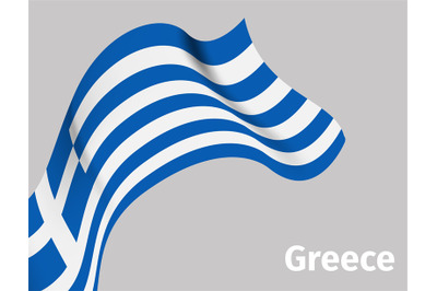 Background with Greece wavy flag