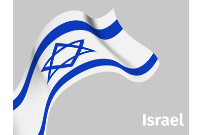 Background with Israel wavy flag