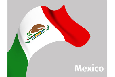 Background with Mexico wavy flag