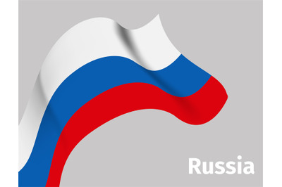 Background with Russian wavy flag