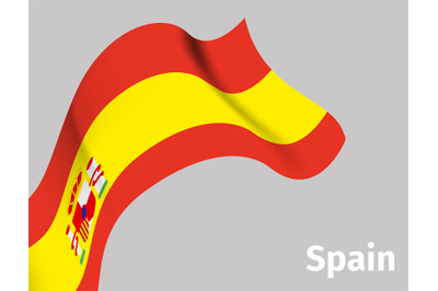 Background with Spain wavy flag