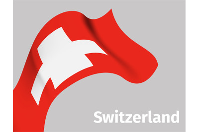 Background with Switzerland wavy flag