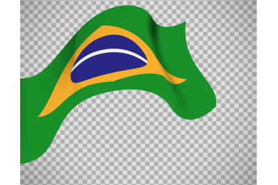 Brazil flag on transparent background