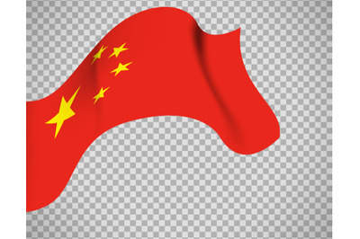 China flag on transparent background