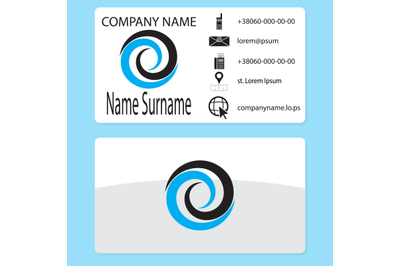 Business card with logo whirlpool branding