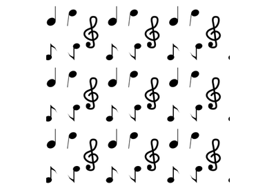 Music seamless pattern note