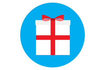 Gift box flat icon